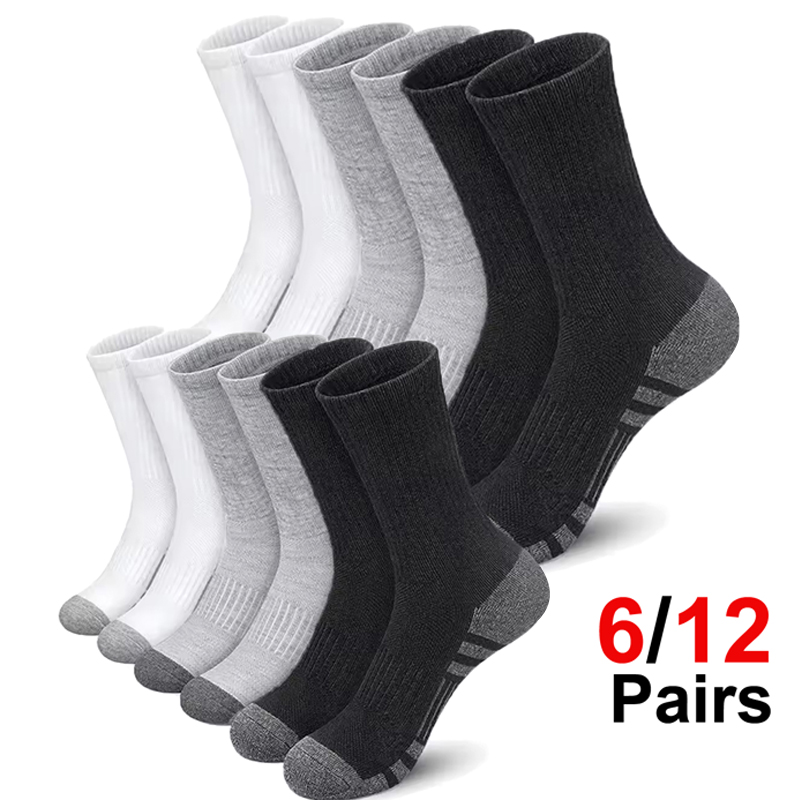남성용 6켤레 팩 고성능 운동용 크루삭스 부드럽고 통기 - Cotton Crew Sock Pack 리뷰 및 가격