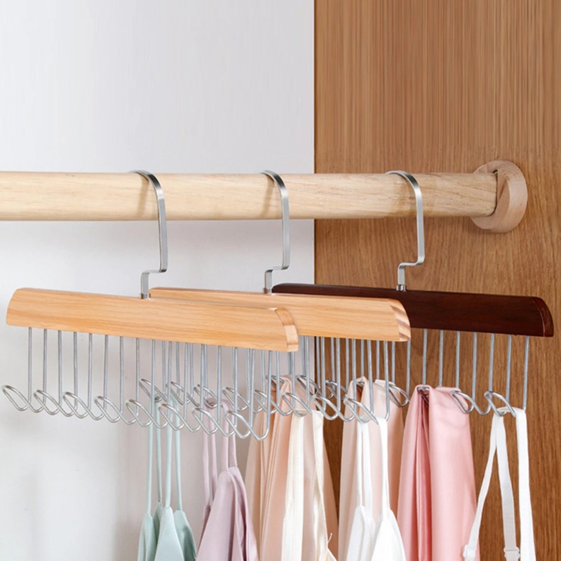 단단한 나무 8 후크 옷걸이 다기능 속옷 슬링 벨트 조 - Sock Organizer Tray 리뷰 및 가격